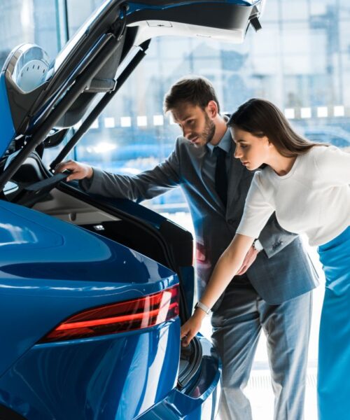 otwarty bazanik para przy koreanskim aucie